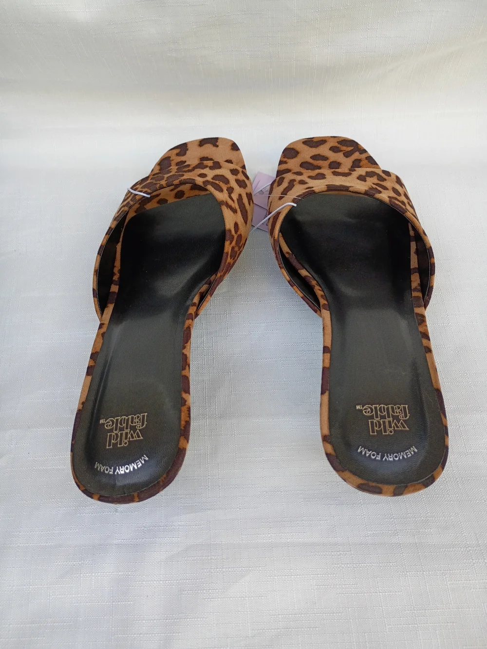 Wild Fable Leopard Print Kitten Heel Mules - Brown & Black Size 9 - Picture 5 of 11